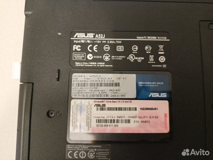 Ноутбук Asus a52j