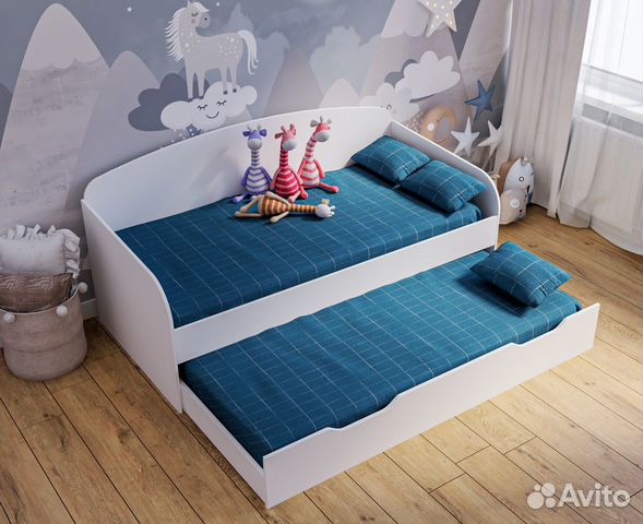 Детская двухъярусная кровать (цвет: белый) объявление продам