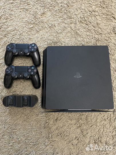 Игровая приставка ps4 slim с играми и зарядкой