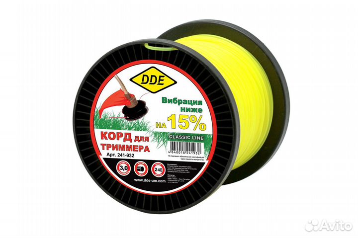 Корд триммерный Classic line на катушке 240 м 3 мм