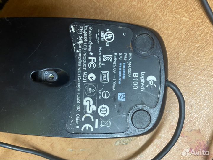 Мышка logitech B100