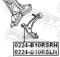 Рычаг передний левый 0224B10rslh Febest