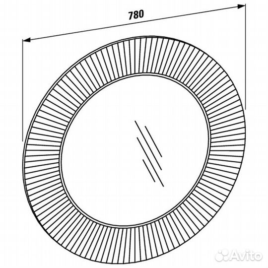 Laufen Kartell Зеркало круглое d780мм, настенное