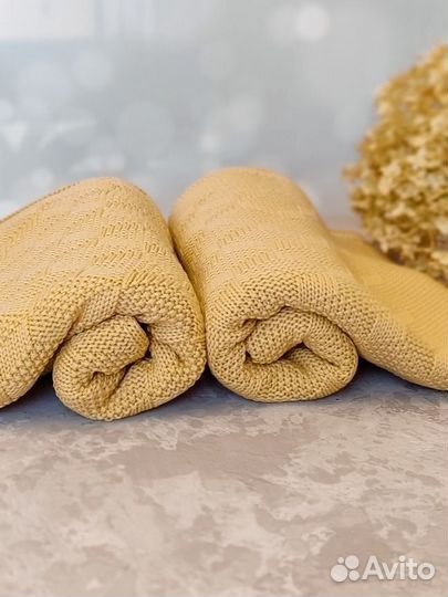 Плед детский вязаный