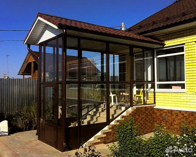 Остекление крыльца теплое.Рассрочка