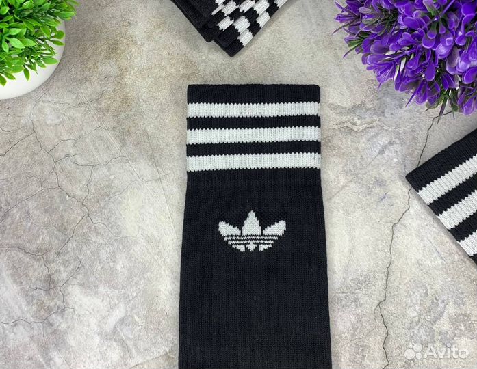 Носки Adidas Solid чёрные оригинал