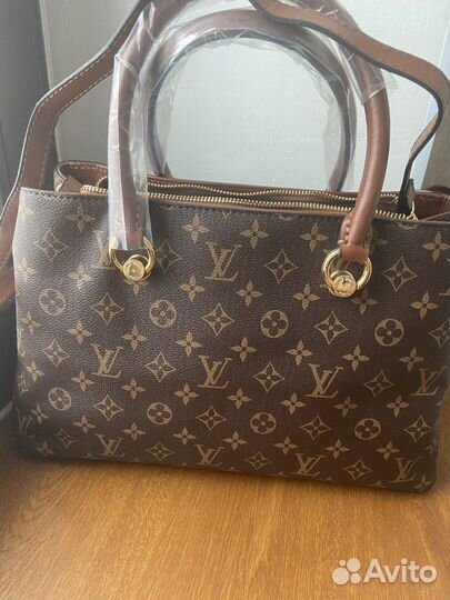 Сумка натуральная кожа канва Louis Vuitton