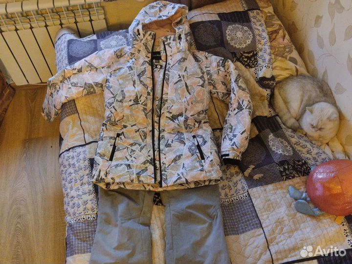 Зимний комбинезон для девочки на рост 152