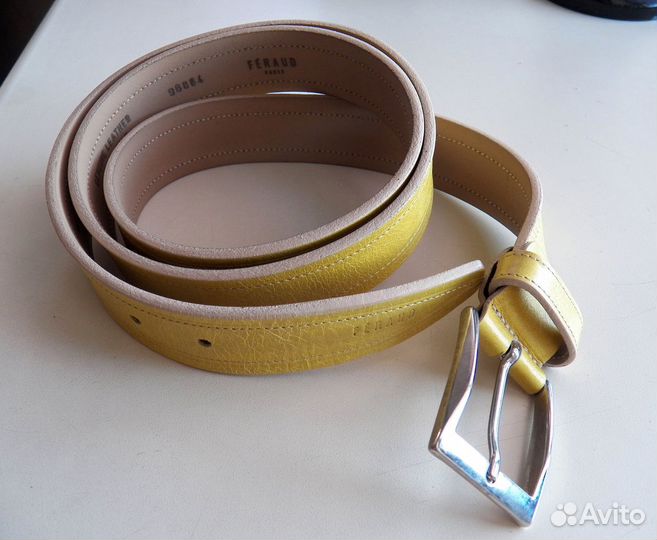 Мужской кожаный ремень италия