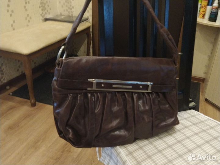 Сумка натуральная кожа коричневая