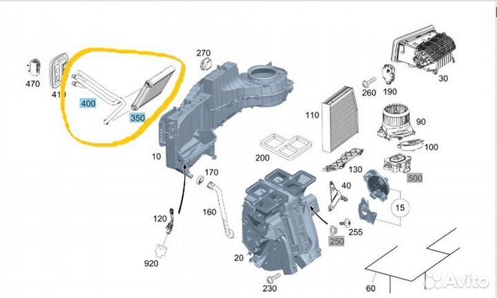 Радиатор отопителя (печки) Mercedes-Benz Gla-Class