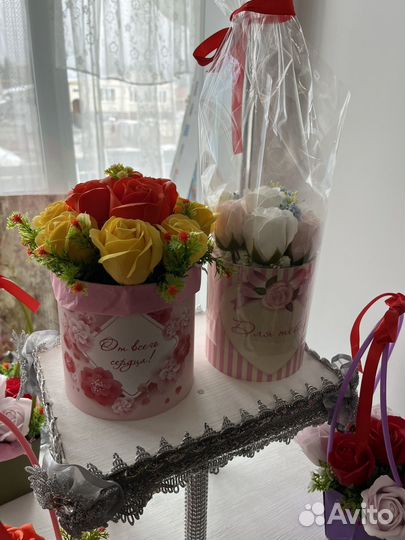 Мыльные букеты ручной работы розы