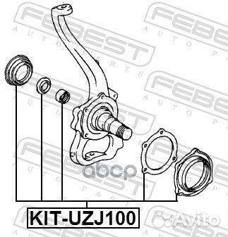 Ремкомплект поворотного кулака toyota land cruiser