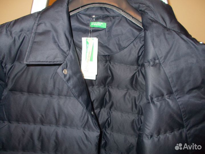 Куртка мужская. Benetton синяя утепленная легкая р