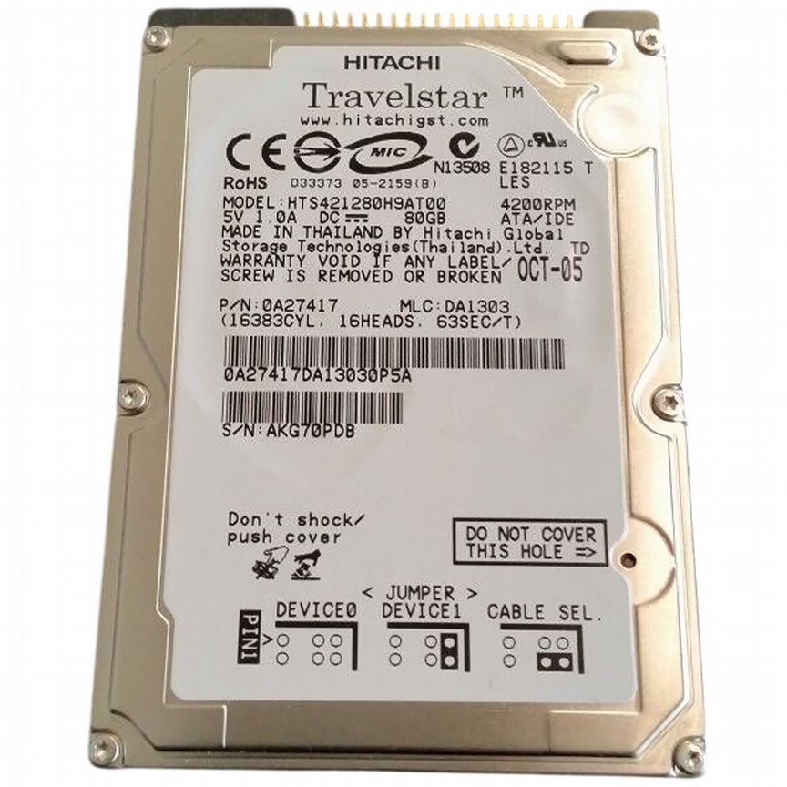 [HTS421280H9AT00] Жесткий Диск Hitachi 80gb 2,5" Hdd Hts421280h9at00