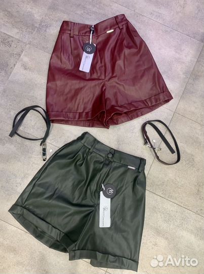 Кожаные шорты новые 42 S
