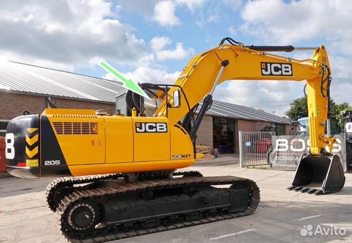 Стекло кузовное правое у стрелы JCB JS 205