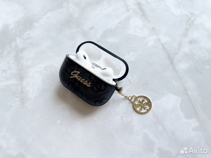 Чехол Air Pods Pro - Guess - С брелком (Black)