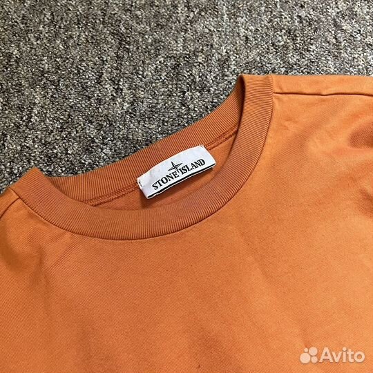 Stone Island Crew Neck Sweatshirt Orange оригинал