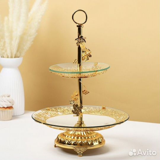 Подставка для десерта и фруктов, 2 яруса: d29/18 с