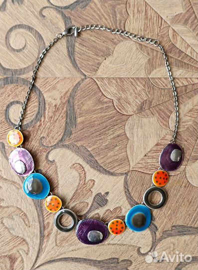 Ожерелье колье эмаль