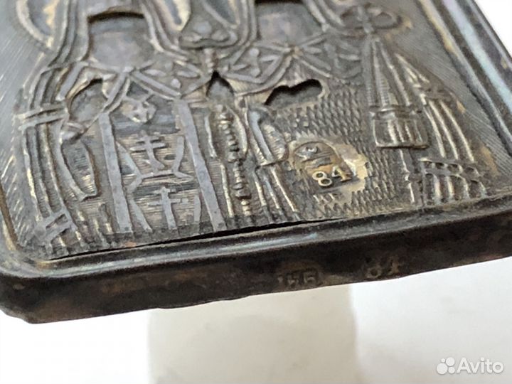 Икона серебро панагия старинная