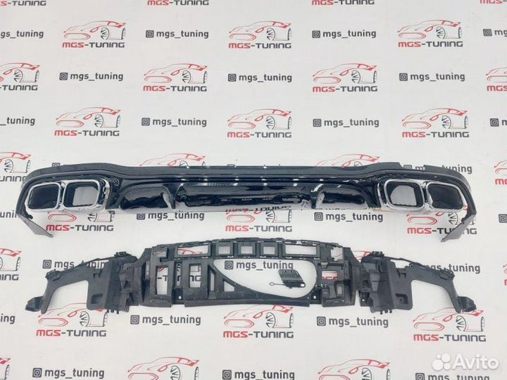 Диффузор с насадками E63s Mercedes w213 Рест