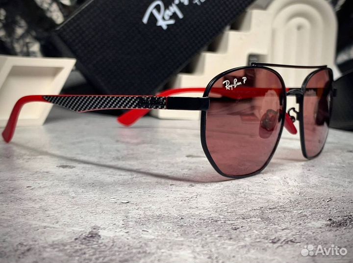 Очки Ray Ban Ferrari красные