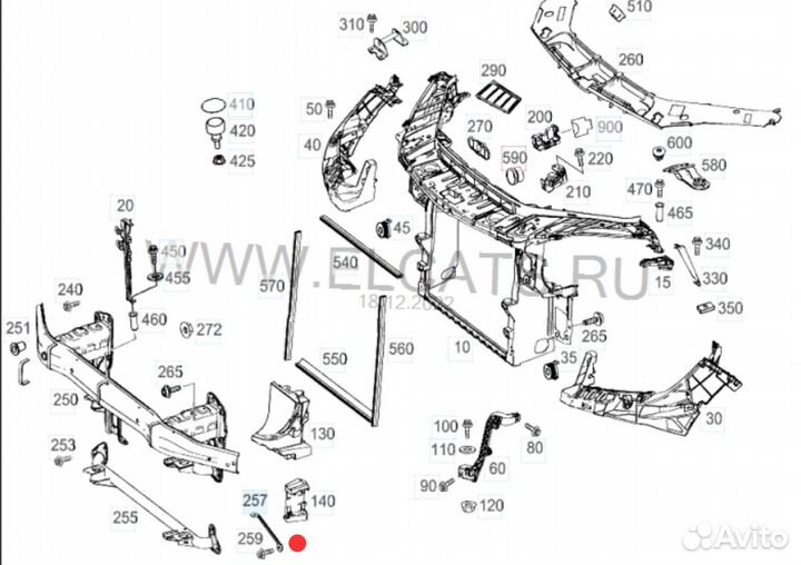 Скоба крепления защиты Mercedes A1666200585