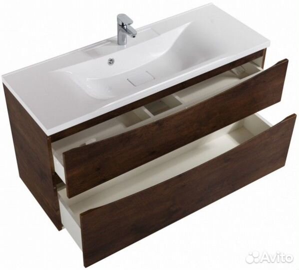 Тумба с раковиной BelBagno Marino-H60 120-BB1200/450-LV-MR-PR Rovere Moro