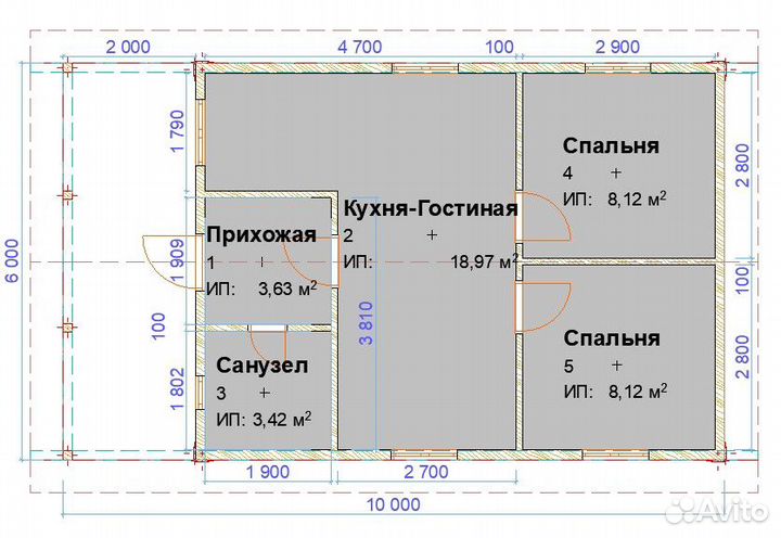 Хороший каркасный дом 6х10 м с террасой под ключ