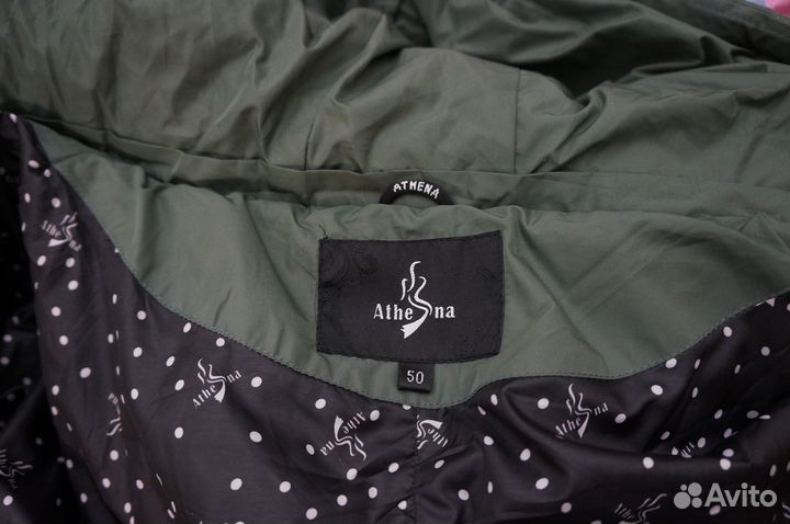 Пальто зима 50 оверсайз хаки