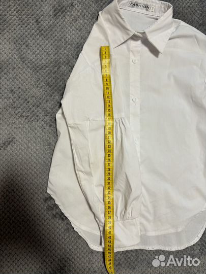 Рубашка белая для девочки 128