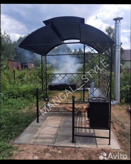 Мангал с крышей