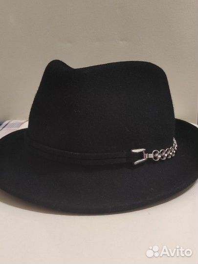 Шляпа фетровая женская черная