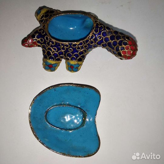 Шкатулка Черепашка с эмалью