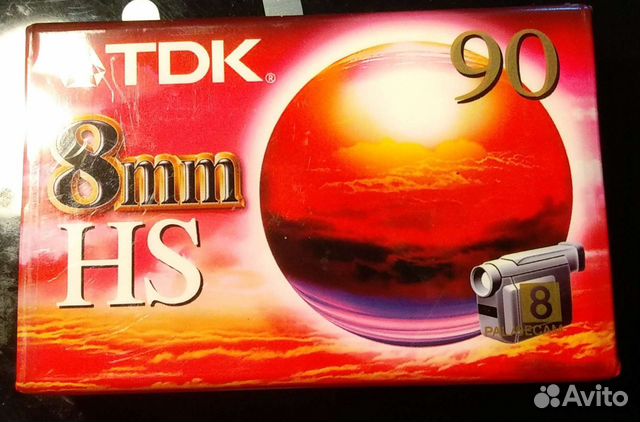 Видeокассета TDK 8mm HS 90, запечатанная