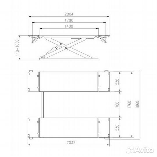 Подъемник ножничный kraftwell