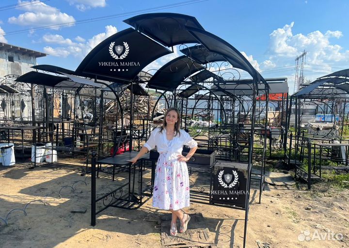 Мангал с крышей