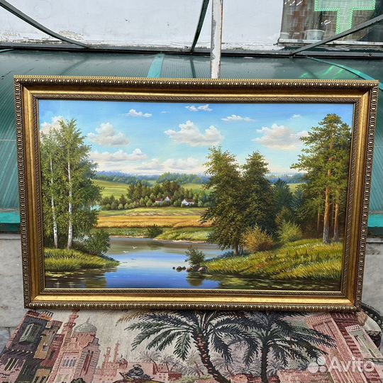 Картина маслом Родные просторы Тарасов (сзр)