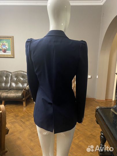 Zara xs роскошный синий Пиджак