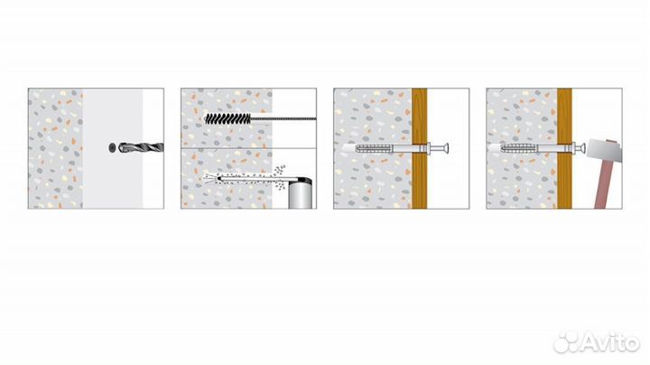Дюбель-гвоздь 8x160 мм цилиндрическая манжета нейл