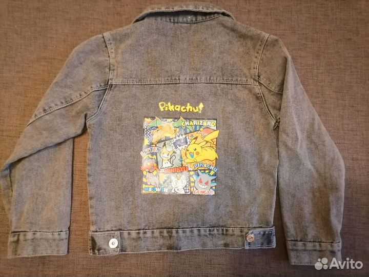 Вещи (джинсовка, лонгослив, желетка), рост 140