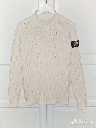 Свитер Stone Island Aran White (Италия), оригинал