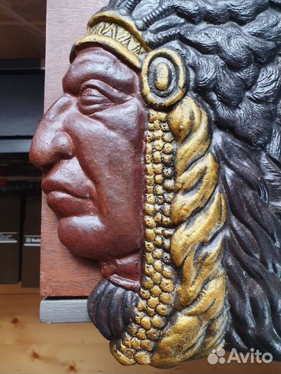 Маска индейца,металл