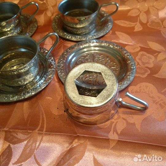 Подстаканники кофейные мельхиор