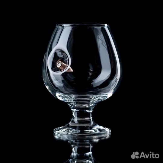 Бокал с пулей, для коньяка, коробка, 390 мл