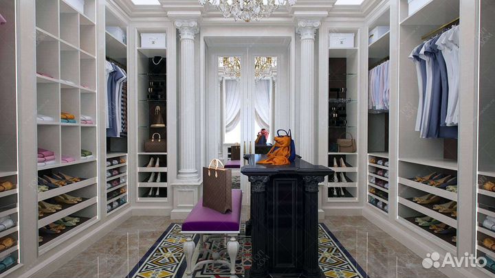 Гардеробные из дерева