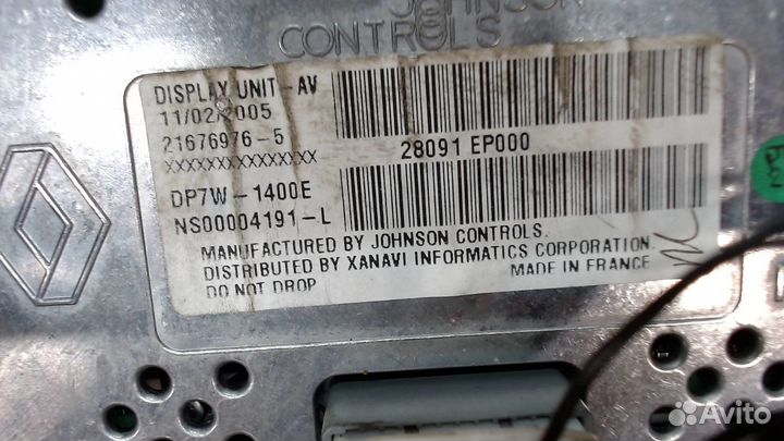 Дисплей мультимедиа Nissan Pathfinder, 2005