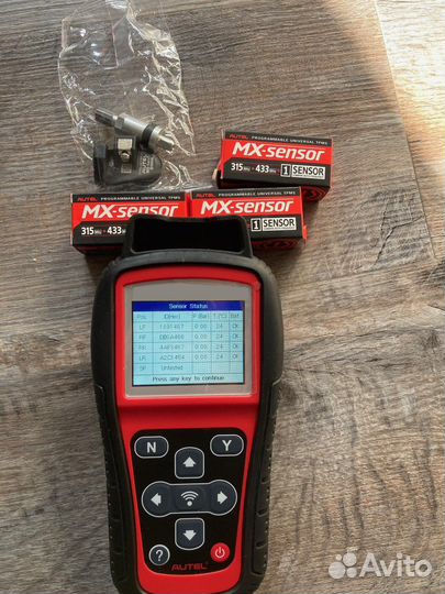 Диагностика датчиков давления в колесах tpms